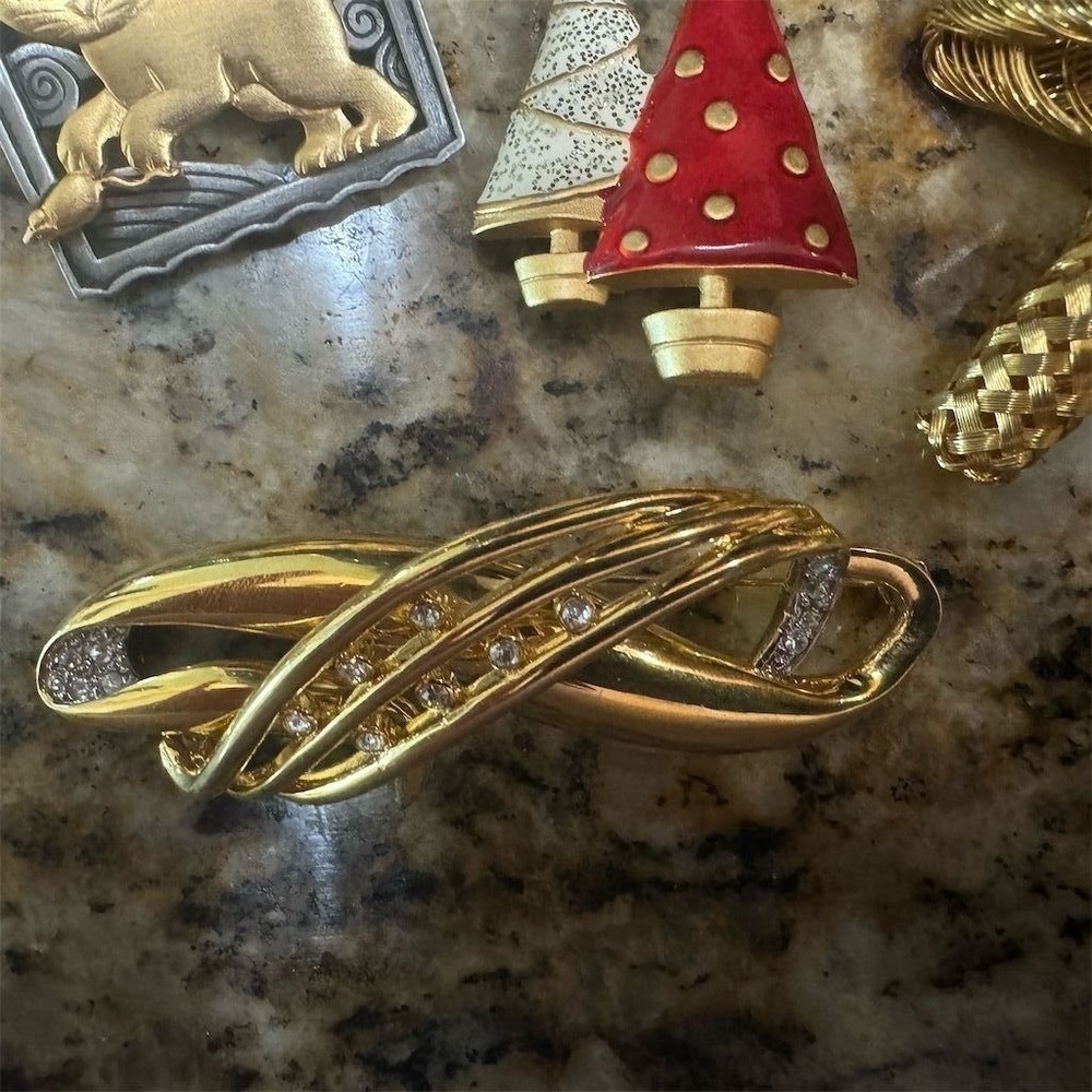 Vintage Christmas /Cat Holiday Brooch Lot Multicolor 1950s Collection - Picture 2 of 12